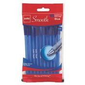 Wholesale - Cello Smooth 10 pack Ball Point, Blue, UPC: 8904228153154